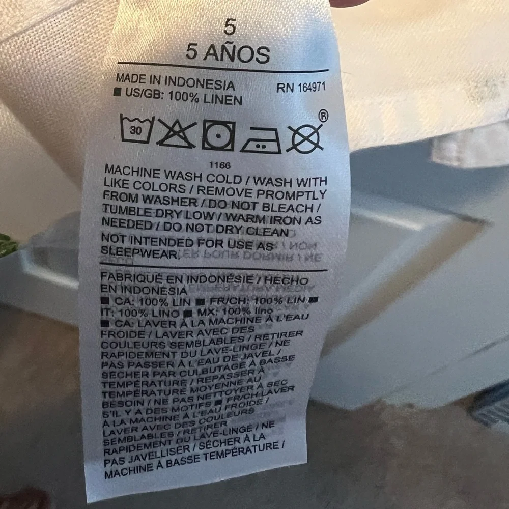 Janie & Jack Flamingo linen shirt - Picture 3 of 4